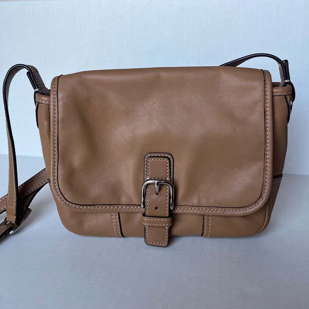 COACH Hadley Leather field Flap Crossbody Shoulder Bag F29763
